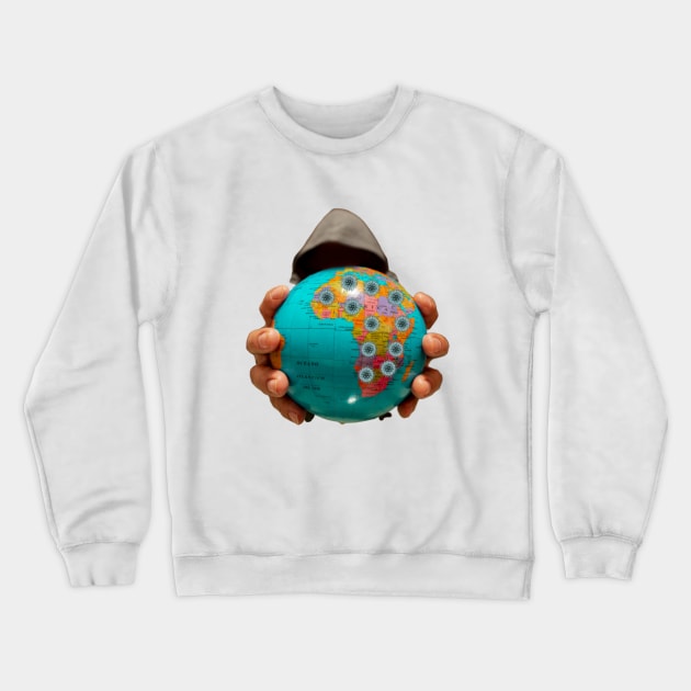 Coronavirus  Face Mask Crewneck Sweatshirt by Artistic Design